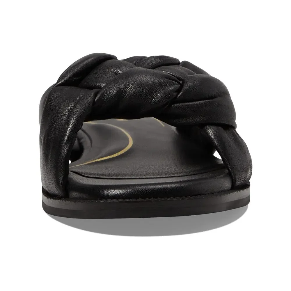 COLE HAAN ANICA LUX SLIP-ON SANDAL BLACK LEATHER 8.5 B (M)